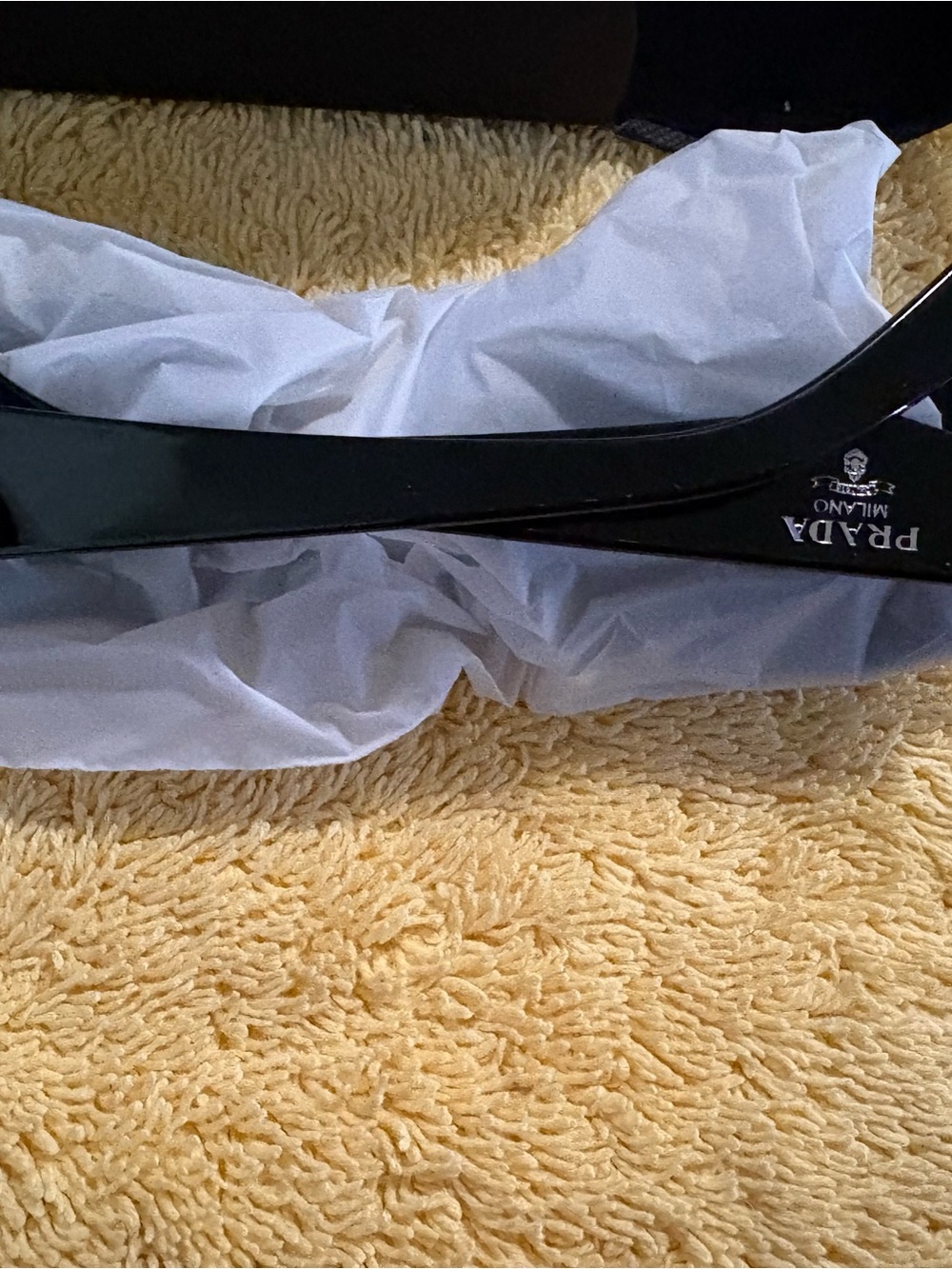 Prada Black Women’s Sunglasses Frame with White Accent